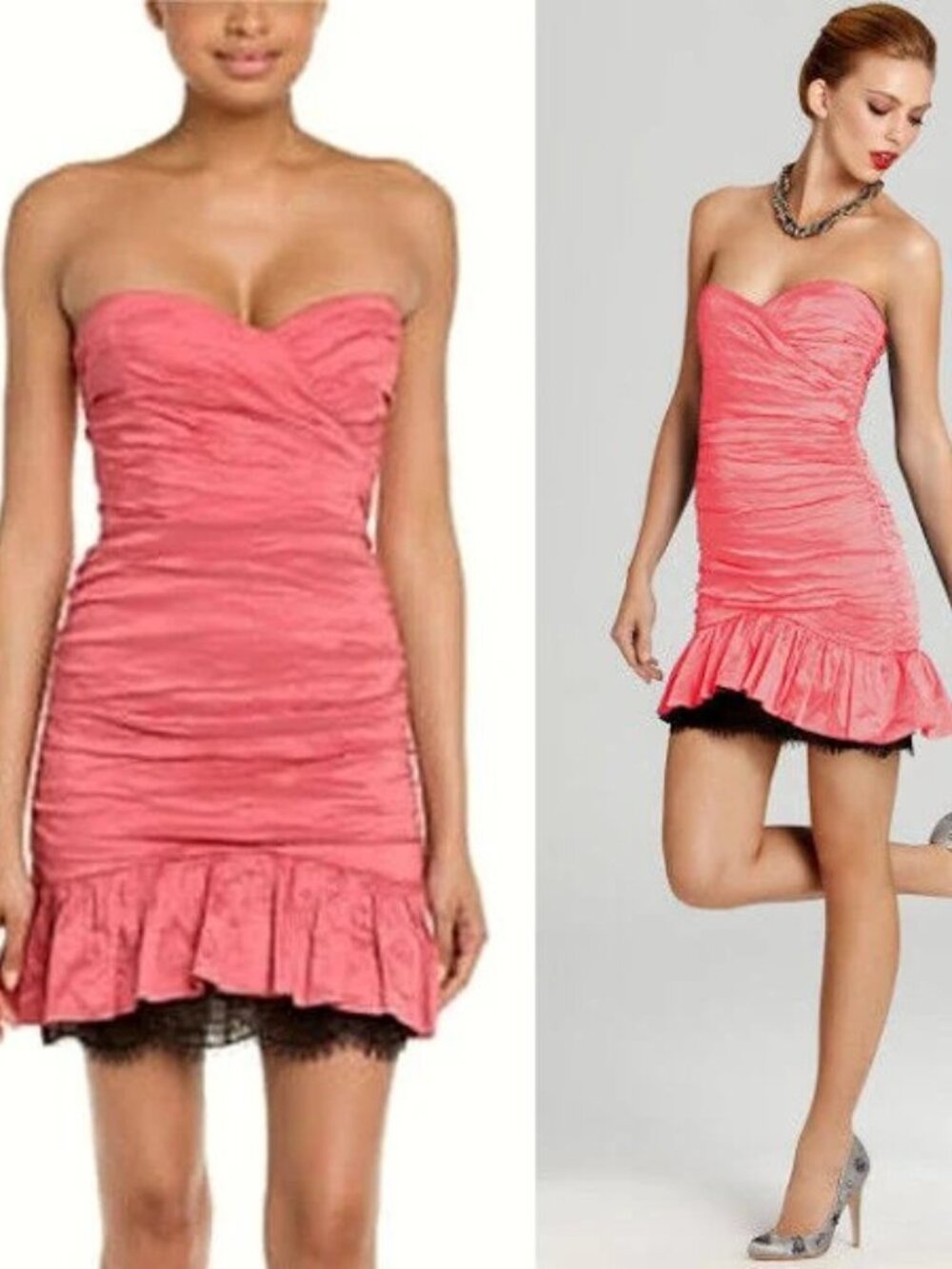BCBG Max Azria Taffeta Coral Dress
